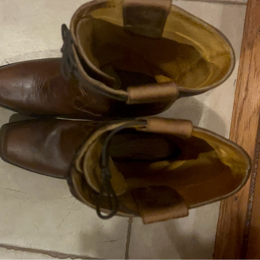 Handmade  Brown Leather ladies  Boots 10.5 - Picture 5 of 8
